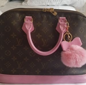 Authentic LV Alma painted baby pink